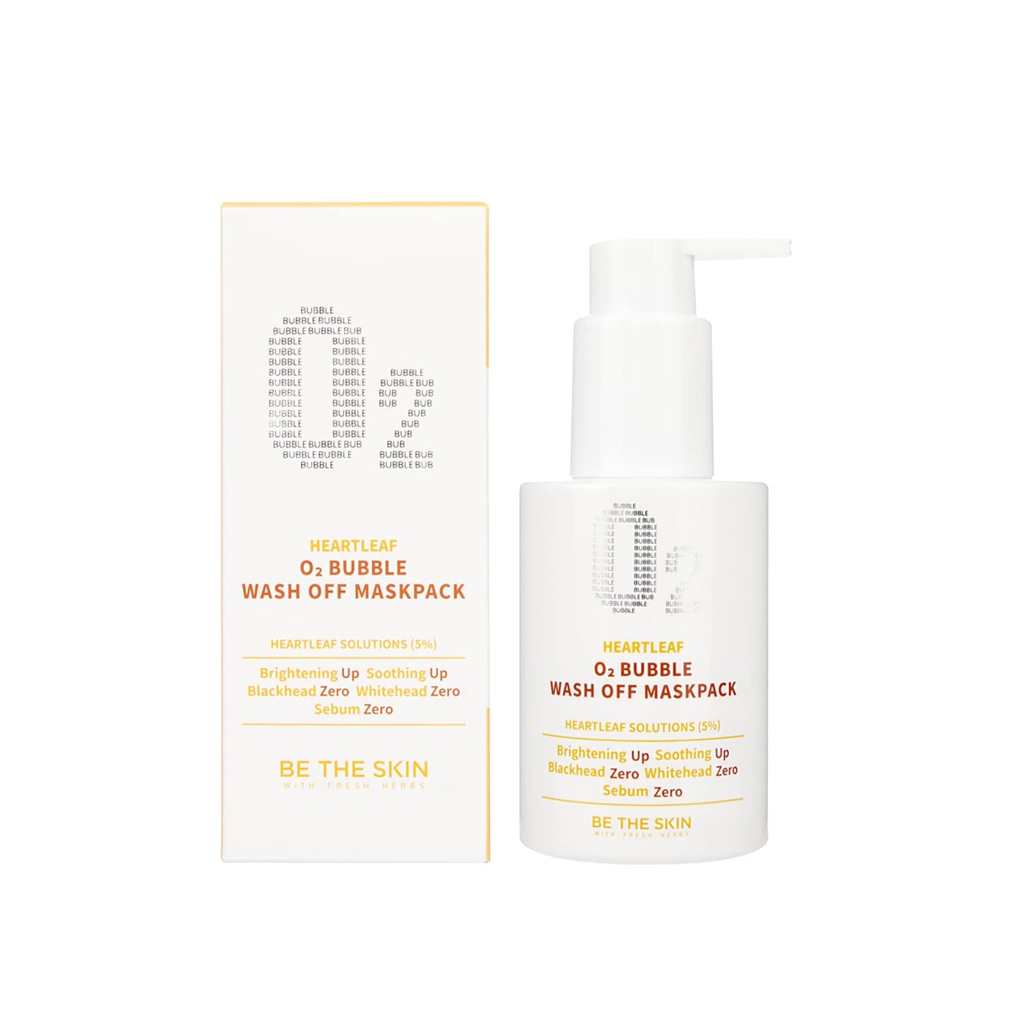 Be The Skin Heartleaf O2 Bubble Wash Off Maskpack 120g