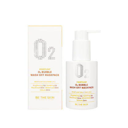 Be The Skin Heartleaf O2 Bubble Wash Off Maskpack 120g