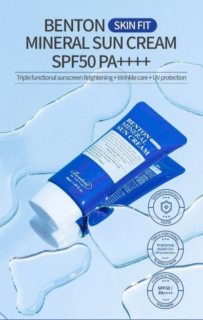 Benton Skin Fit Mineral Sun Cream SPF50 PA ++++ 50ml