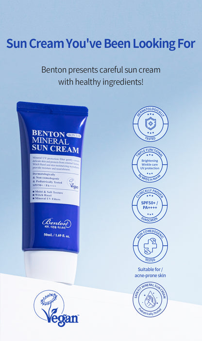 Benton Skin Fit Mineral Sun Cream SPF50 PA ++++ 50ml