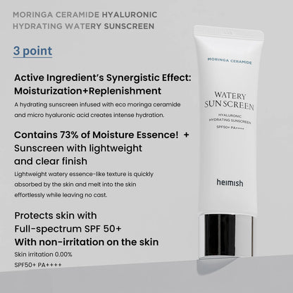 HEIMISH Moringa Ceramide Hyaluronic Hydrating Watery Sunscreen 50ml