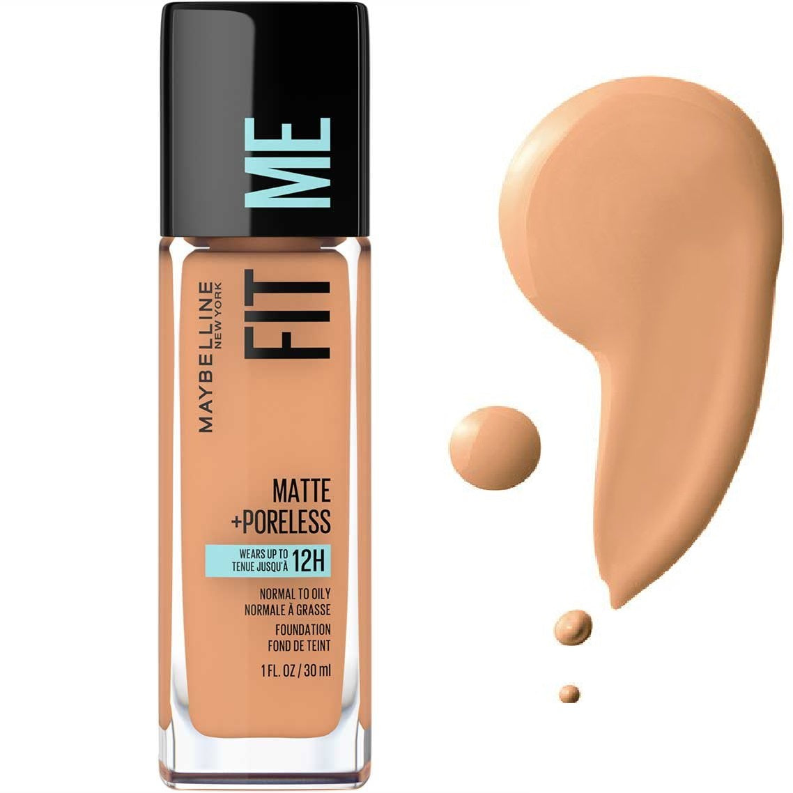 Buy Maybelline Fit Me Matte Poreless Liquid Foundation 322 Warm Honey price and swatches in Bangladesh