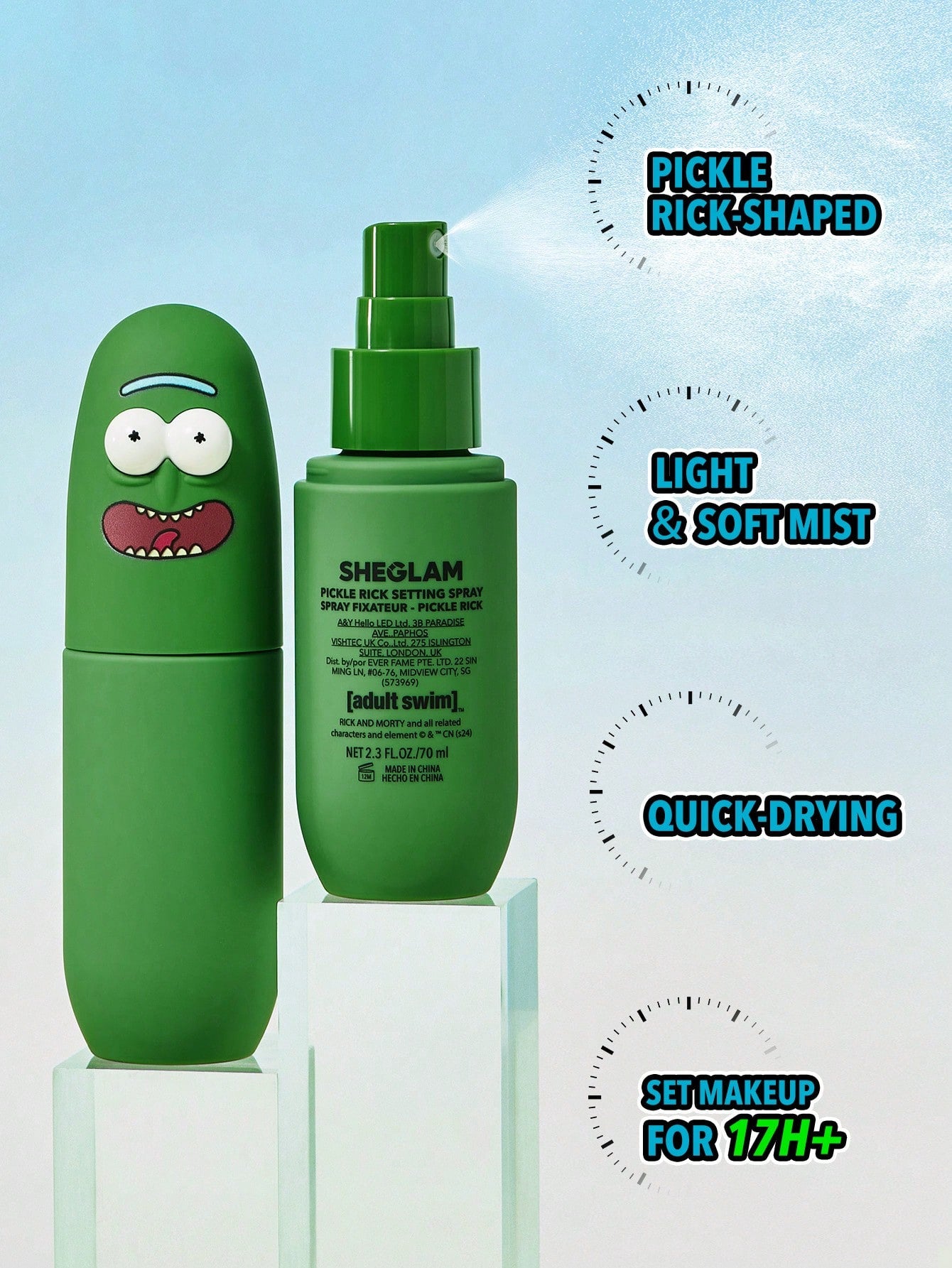 Sheglam Rick and Morty X SHEGLAM Pickle Rick Setting Spray 70ml